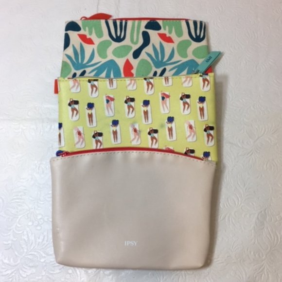 SET of THREE Ipsy Cosmetic Travel Makeup Pouch Bags - Picture 2 of 7